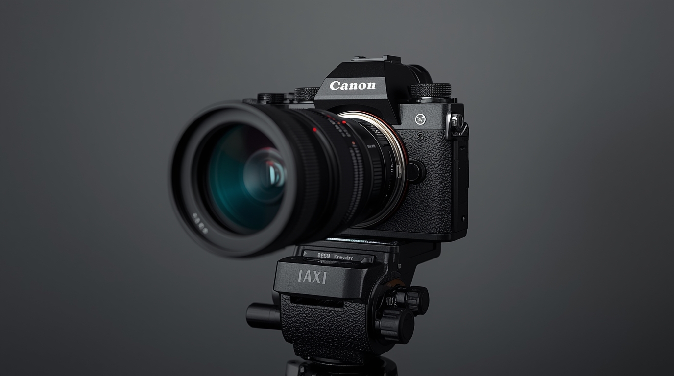 Professionelt kamera med linse